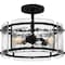 Quoizel Fortress 3-Light Earth Black Semi-Flush Mount FTS1716EK - alternate 1